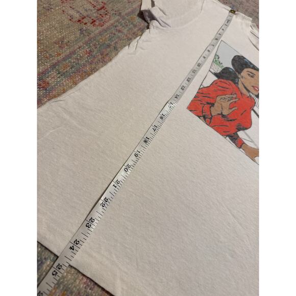 RE/DONE Wait The Champagne 70's Loose Tee in Vintage White XS - Picture 6 of 6